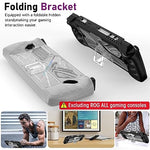 HASTHIP® Case for Rog Ally, Rog Ally Game Console Protector, Anti-Scratch TPU Cover with Folding Kickstand, Transparent PC + TPU Case Non-Slip Protective Case Skin Cover, Not Include the Console