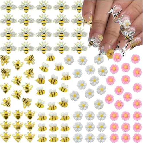HASTHIP® 50PCS Nail Charms y Gemas Decorativas de Uñas,Accesorios Variados en Oro para Manicura,Decoración de Uñas 3D Suministros para Arte y Manualidades DIY