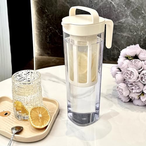 HASTHIP® 1100ml Cold Brew Glass Jar with Handle Portable Cold Brew Coffee Cup Food-grade PP Cold Brew Iced Coffee Maker with Filter Cold Brew Iced Coffee Maker