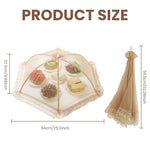 HASTHIP Foldable Food Cover Tent for Outdoor Picnic with Pop Up Umbrella Design 31.5 in Mesh