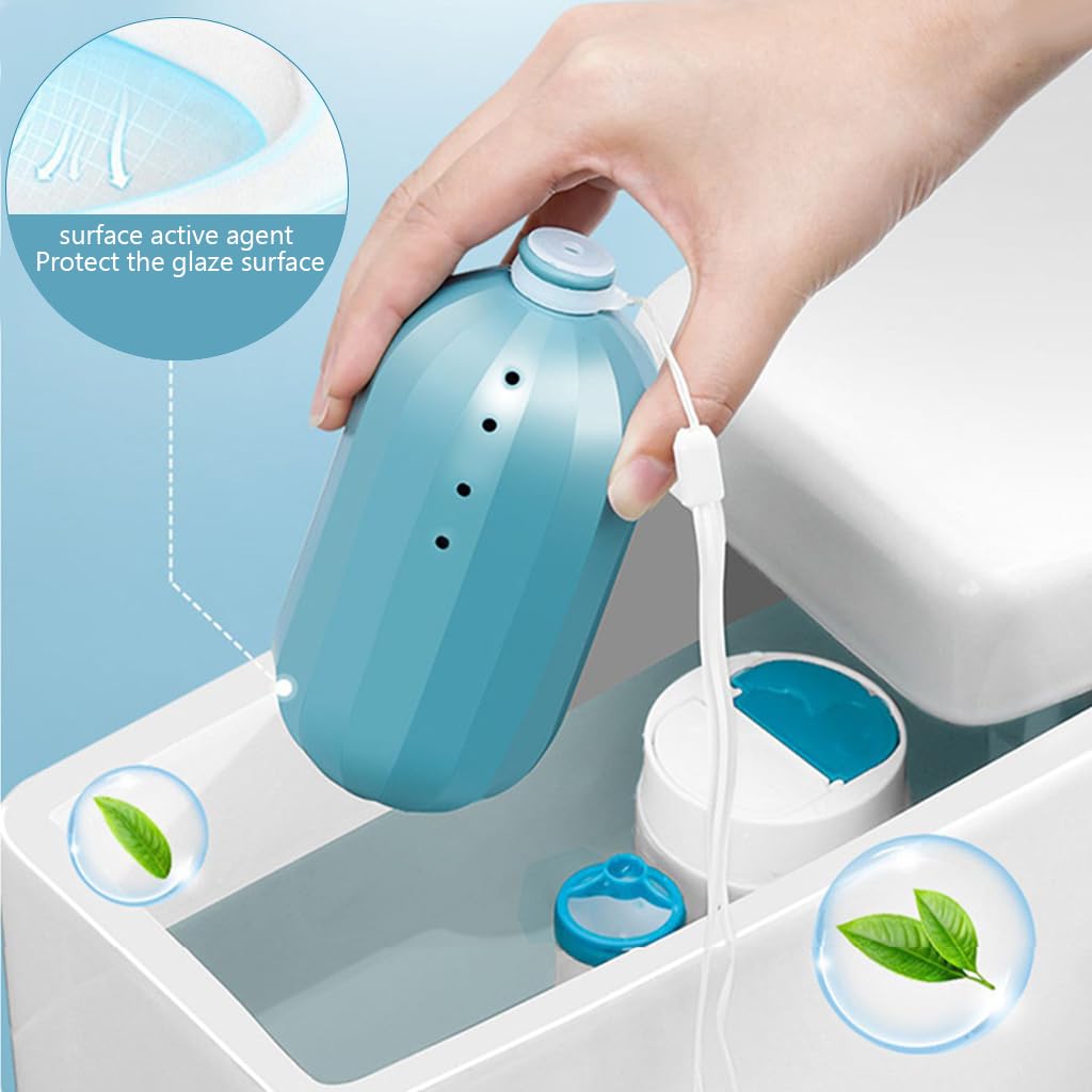 HASTHIP Automatic Toilet Bowl Cleaner for Bathrooms with Water‑Soluble Gel Cartridge Lasting 3 Months | Eco‑Friendly Lanyard Design