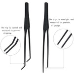 HASTHIP® Juego de 2 Pinzas Acuáticas de Acero Inoxidable para Acuario 27 cm/10.6 in – Pinzas Rectas y Curvas Antideslizantes para Plantas,Limpieza y Alimentación Peces Reptiles,