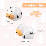 HASTHIP Miniature Cow Figurines for Garden and Desk Decor with Resin Craft | 10 pcs 0.78 in