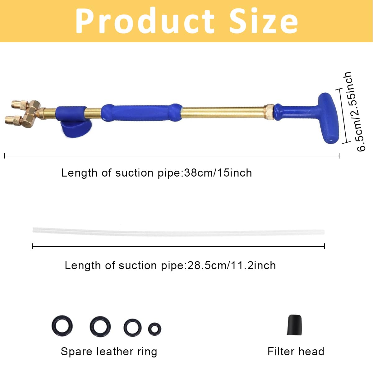 HASTHIP Manual Garden Sprayer for Gardening and Cleaning with Dual Nozzles and Brass Body