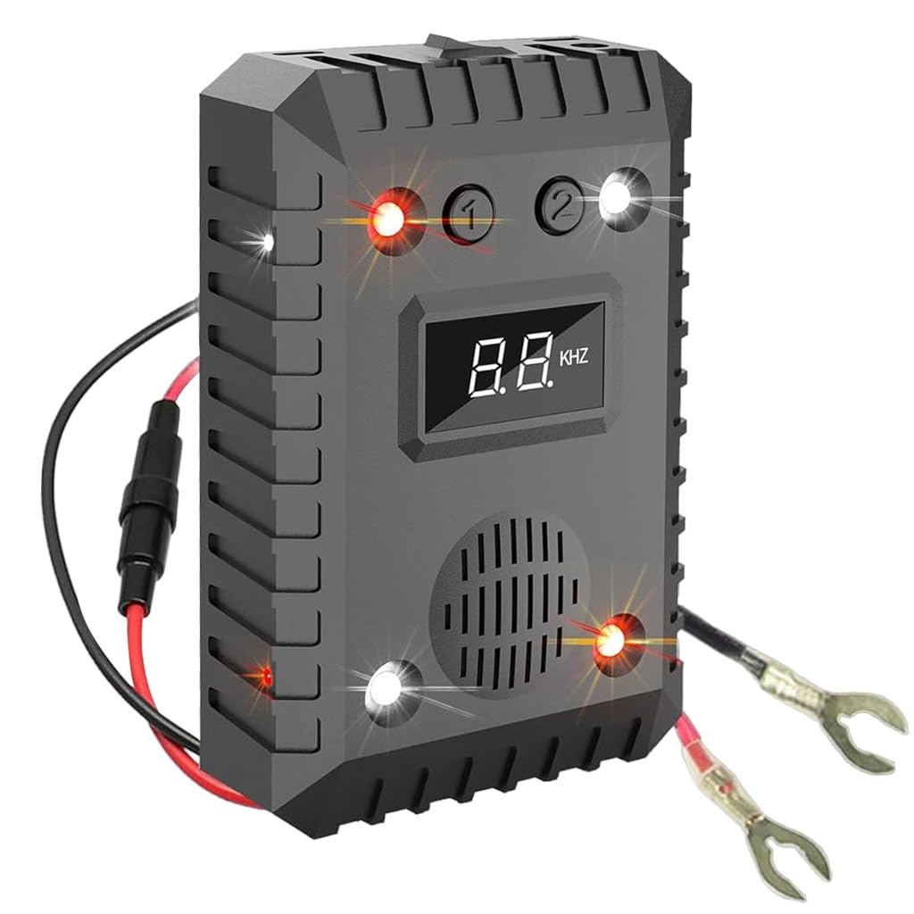 HASTHIP Car Mouse Repeller for Vehicle and Home Use featuring 8–56Hz Ultrasonic Waves | Smart Motion Sensor Power Saving Protection