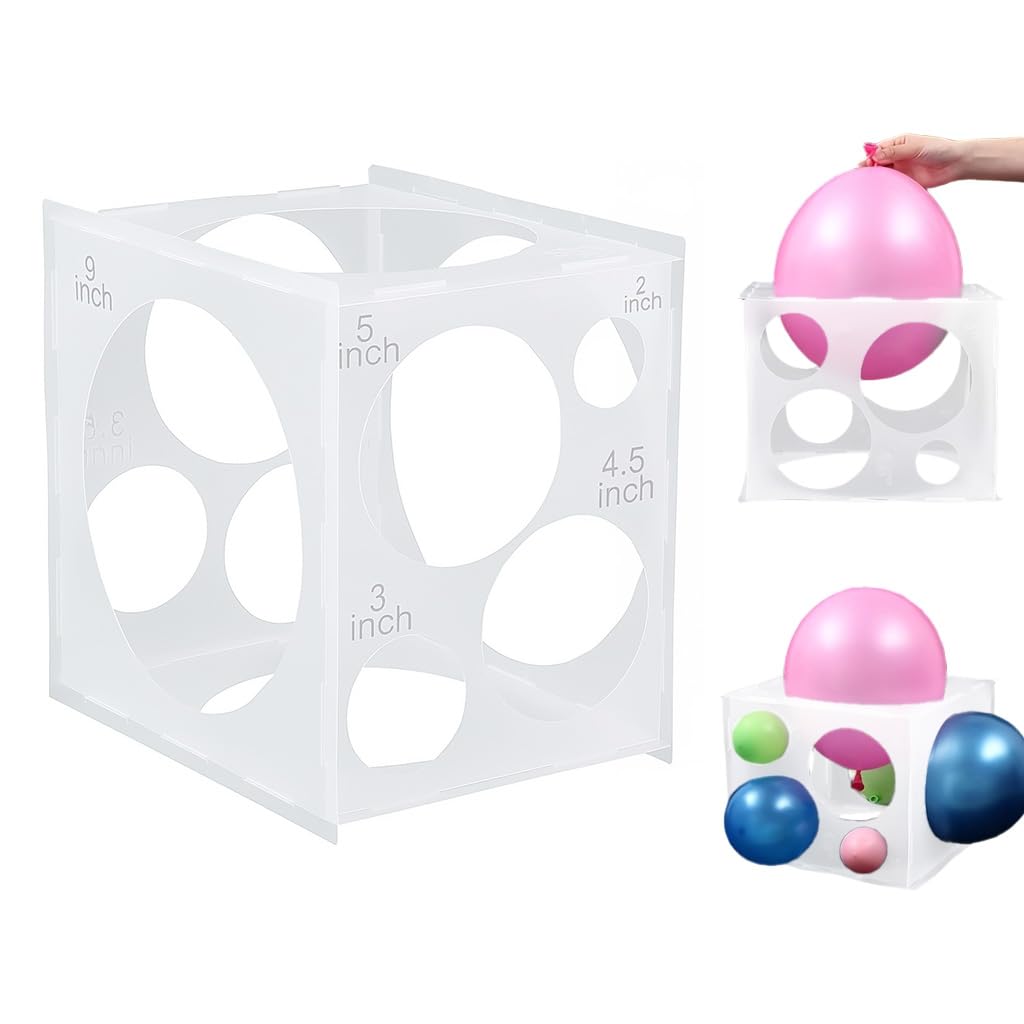 HASTHIP Balloon Sizer for Wedding Balloon Arches with 11 Size Options and Collapsible Box | Event and Home Decor