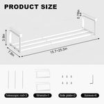 HASTHIP Shoe Rack for Cabinet Organization with 15.7–23.6 in Expandable Divider | White Cotton Insert Shelf