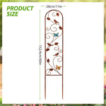 HASTHIP Garden Trellis for Climbing Plants 28cm x 153cm featuring Butterfly and Bird Cast Iron Design