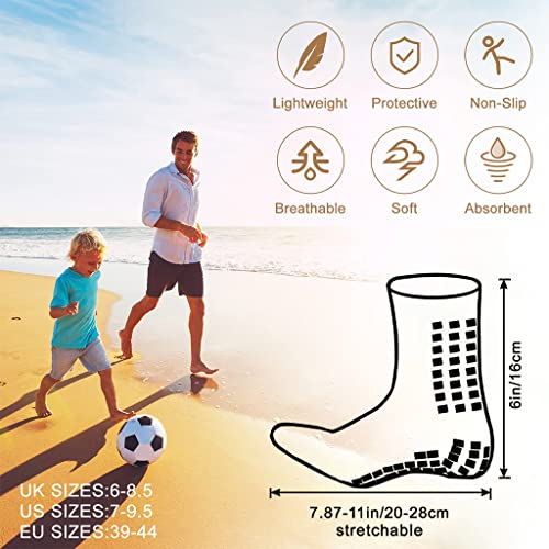 HASTHIP® Athletic Socks for Men Women, Hi-Tech Performance Rubber Anti-Slip and Thicken Cushion Sport Socks Ankle Length Socks for Badminton Soccer Running Gym & Indoor Training