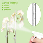 HASTHIP Plant Support Sticks for Pots and Planters with 10 Claw Clips 15.75 in Clear Acrylic | Upright Growth