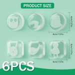 HASTHIP Door Stopper Wall Protector 6pcs for Walls and Cabinets with Self Adhesive Silicone | Transparent 4x4cm Bumper Pads