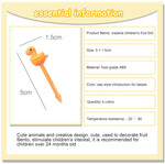 HASTHIP 6Pcs Food Fruit Forks for Kids, Dinosaur Cute Cartoon Fruit Food Toothpicks for Dessert Party Decor, Cute Mini Food Fruit Picks Forks for Toddler, Reusable, Food Grade Plastic (Random Color)