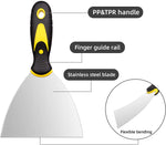 HASTHIP Putty Scraper Knives Set for Drywall and Plaster with Ergonomic Handles | 4 Sizes 5 4 3 1.5 in