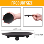 HASTHIP Candle Holders for Home Decor featuring 4.37 in Iron Plates | Elegant Black Stands