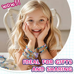 HASTHIP® DIY Sticker Roll Bracelet Making Kit for Girls, Cartoon Sticker Beads Set, Creative Jewelry Craft Kit, Kids Bracelet Decoration Set, Fun Birthday or Children’s Day Gift