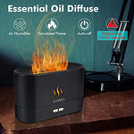HASTHIP® 180ML Ultrasonic Essential Oil Air Humidifier for Bedroom, Cool Mist Flame Night Light, Portable Car and Desktop Humidifier