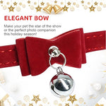 HASTHIP® Cat Collar, Adjustable Cat Belt, Strong Breakaway Buckle Cat Collar with Bell, Velvet Neck