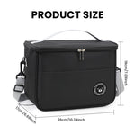 HASTHIP Insulated Lunch Bag for Camping and Office with Foil Liner & Strap 26x17x18cm