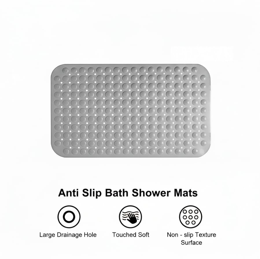 HASTHIP Anti-Slip Bathroom & Kitchen Floor Mat with Suction Cups