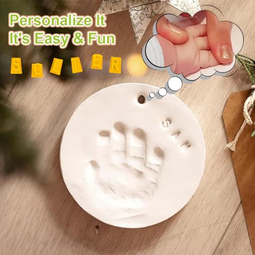 HASTHIP® Baby Hand and Footprint Kit Personalized Baby Foot Printing Kit for Newborn Baby Footprint Kit for ToddlersBaby Keepsake Handprint Baby Handprint Footprint