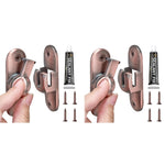 HASTHIP Door Latch Lock 90 Degree for Gate and Cabinet with Rugged Zinc Alloy | 2PCS Set