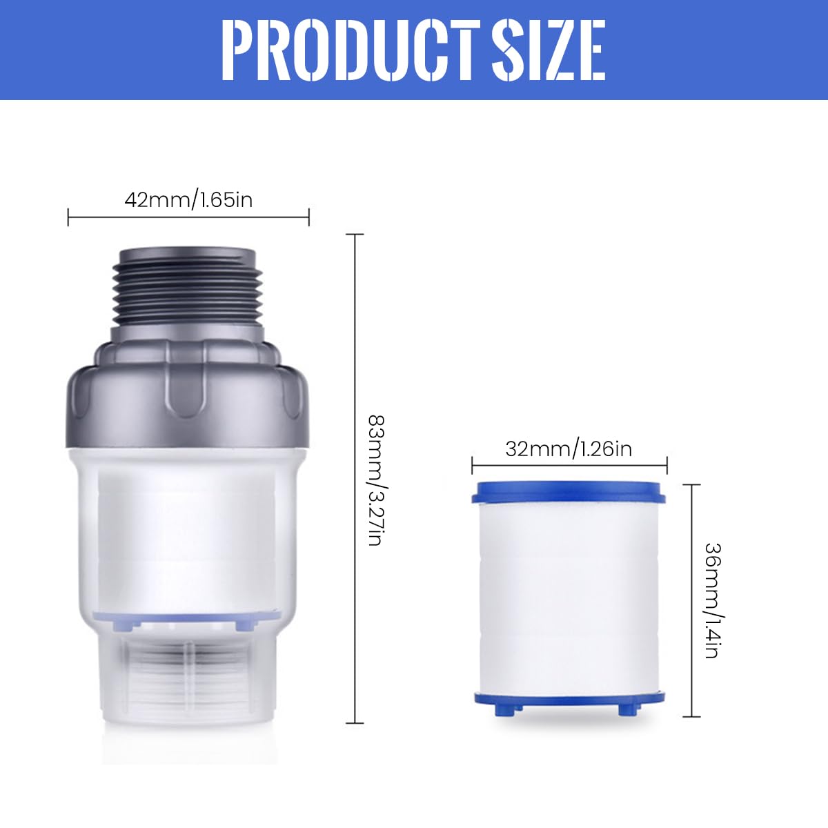 HASTHIP Washing Machine Inline Water Filter for Hard Water and Chlorine Removal | 2PCS