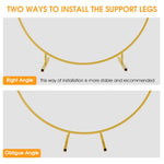 HASTHIP® Decoration Backdrop Stand - Round Balloon Arch Stand, 6.56ft Diameter Arch Balloon Stand Assembly Balloon Arch Stand for Wedding, Birthday Party, Baby Shower Decoration (Gold)