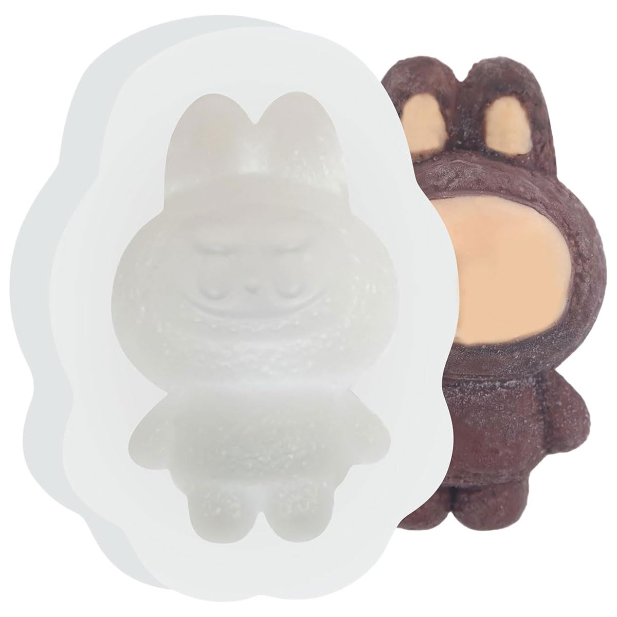HASTHIP Textured Silicone Mold for 3.4 in Cartoon Figures featuring Rough Surface Finish | Food Grade Multipurpose Mold for Baking and Resin Crafts