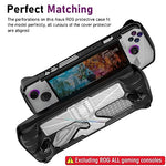 HASTHIP® Case for Rog Ally, Rog Ally Game Console Protector, Anti-Scratch TPU Cover with Folding Kickstand, Transparent PC + TPU Case Non-Slip Protective Case Skin Cover, Not Include the Console