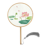 HASTHIP DIY Hand Fan Material Art Kit for Creative Embroidery with Wooden Handle and Tassel | Ideal Mother’s Day Gift