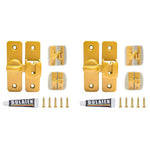 HASTHIP Door Latch Lock for Gates and Cabinets with 90° 180° Design featuring Zinc Alloy 2 PCS