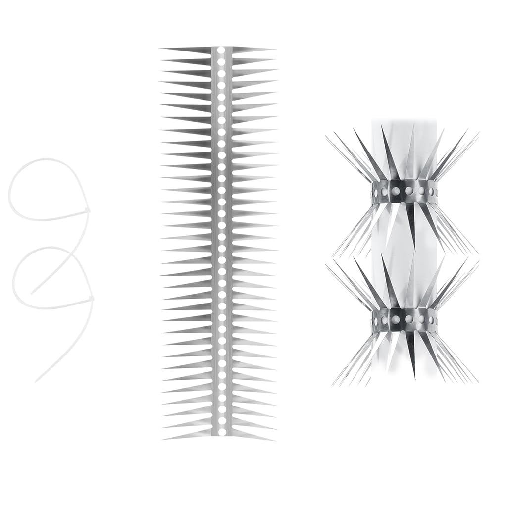 HASTHIP Anti Bird Spike Strips for Pigeons and Cats with Dual Row Design 0.5 m Stainless Steel | Easy Installation