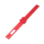 HASTHIP® Regla de Carpintería 3D de Aleación Aluminio Roja 300mm/11 Pulgadas con Guías Deslizantes 45° y Escala Grabada con Láser,Regla Multiángulo para DIY,Madera y Construcción