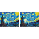 HASTHIP® Diamond Painting Kit 5D The Starry Night by Master Van Gogh Rhinestone Extremely Shiny Art Abstract Style Room Decoration 30cm x 40cm 2 PCS