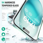 HASTHIP® Privacy Screen Protector for iPhone 16Tempered Glass Easiest 2-Step Installation Auto-Alignment HD Screen Protector Kit with 2 Pieces Screen Protectors and Accessories