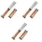 HASTHIP Hand Saw for Wood DIY Craft featuring 5.5 in Dual Edge Blade and Folding Handle | SK-5 Steel 3 PCS
