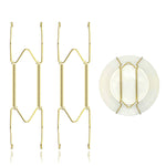 HASTHIP Spring Plate Hangers for Home Wall Decor featuring Secure Spring Mechanism and Golden Stainless Steel Fit 5.5 to 8 in Plates