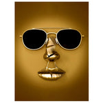 HASTHIP 3D Metal Figure Wall Art for Home and Office featuring Couple Love Heart 30x40cm Gold