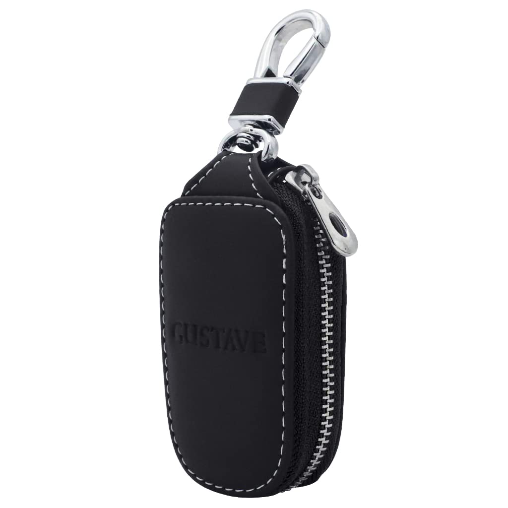GUSTAVE® Car Key Case, Smart Car Key Cover Protection PU Leather Car Key Chain Bag Car Smart Keychain Coin Holder Auto Remote Keyring Wallet