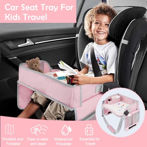HASTHIP® Easy Painting Desk for Car Kids Seat Kids Painting Desk for Road Trip Car, Foldable Car Tray Safe Seat Tray for Kids, No Painting Pens or Supplies Car Travel Accessories for Long Trips Kids