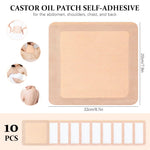 HASTHIP® 10Pcs Castor Oil Patches Anti Leakage, No Wash (Oil Not Included)