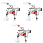 HASTHIP 1/2 Inch Dual Outlet Tap, 3-Pack