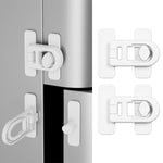 HASTHIP® Fridge Locks Child Proof, No Drill Self-Adhesive Secure Twist Baby Proofing Safety Locks, Peel and Stick, Baby Safety Products for Home, Cabinets, Drawers, Pack of 2