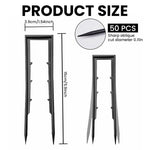 HASTHIP Landscape Staples for Artificial Turf and Weed Barrier Fabric 50 pcs 15cm Plastic U Shape Pins