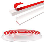 HASTHIP® Barrera de Agua 2M/78.7 Inch de Silicona Autoadhesiva con Pegamento para Fregadero de Cocina Blanca, Tira de Contención para Ducha y Bañera