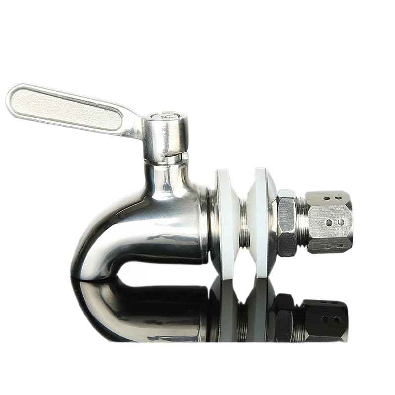HASTHIP® Grifo de Repuesto de Acero Inoxidable sin Plomo para Dispensador Bebidas 16 mm con Pantalla Compatible con Tarros Vidrio,Jarras Agua,Crock Cerámico y Cubos Berkey