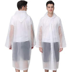 HASTHIP® 2 Pack Ponchos Impermeables Reutilizables para Hombres y Mujeres, Chubasqueros EVA con Capucha, Impermeables para Camping, Senderismo, Festival de Música y Actividades al Aire Libre