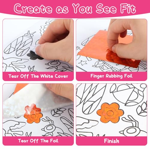 HASTHIP® 48 Sheets Foil Art Kit for Kids