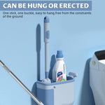 HASTHIP Toilet Brush for Bathroom Cleaning with Dual Sided Bristles and Ergonomic Handle | White