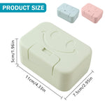 HASTHIP Soap Box Holder 3 Pack for Travel and Bathroom with Lockable Lid and ABS Material